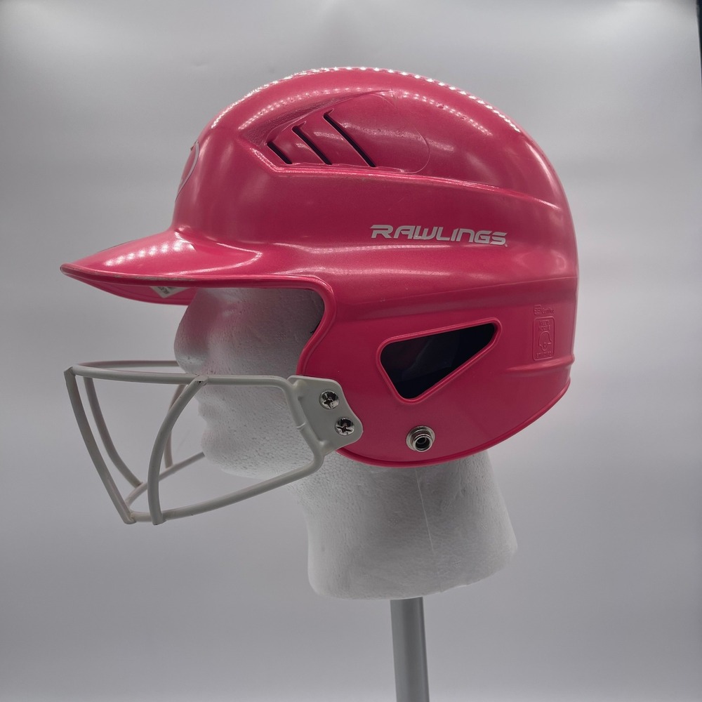 Rawlings RCFH Pink 6.5-7.5 Softball Batting Helmet + Face Guard WALRCFHMSBFG-OPK - Picture 11 of 16